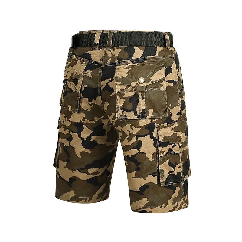 Men's Summer Camouflage Five-point Shorts Pure Cotton Multi-pocket Loose Large Size Casual Outdoor Shorts Beach Overalls