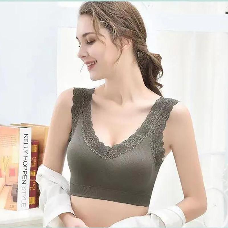 Korean Version Comfortable Breathable Skin-friendly No Steel Ring Gathered Sexy Lace Beautiful Back Elastic Close-fitting Women's Underwear Bra