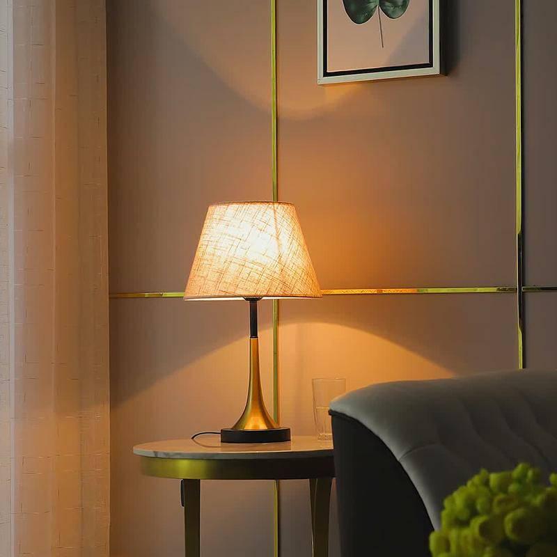 LED Table Lamp Living Room Study Table Lamps for Bedroom Lights Decoration Bedside Lamp Shade