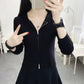 Spring and Autumn Knitted Cardigan Tops Long Sleeves Slimming Sweaters Wild Short Hoodies