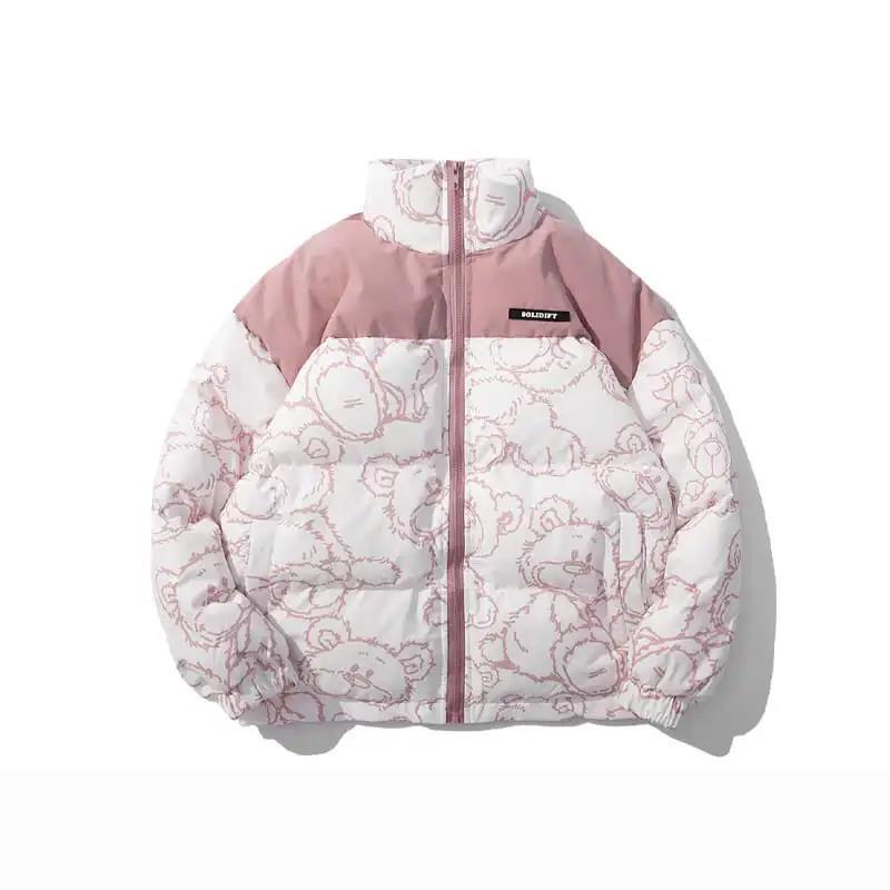 Winter Women's Down Jacket Korean Style Loose Short Jacket Thickened Warmth Stand-collar Couple Jacket