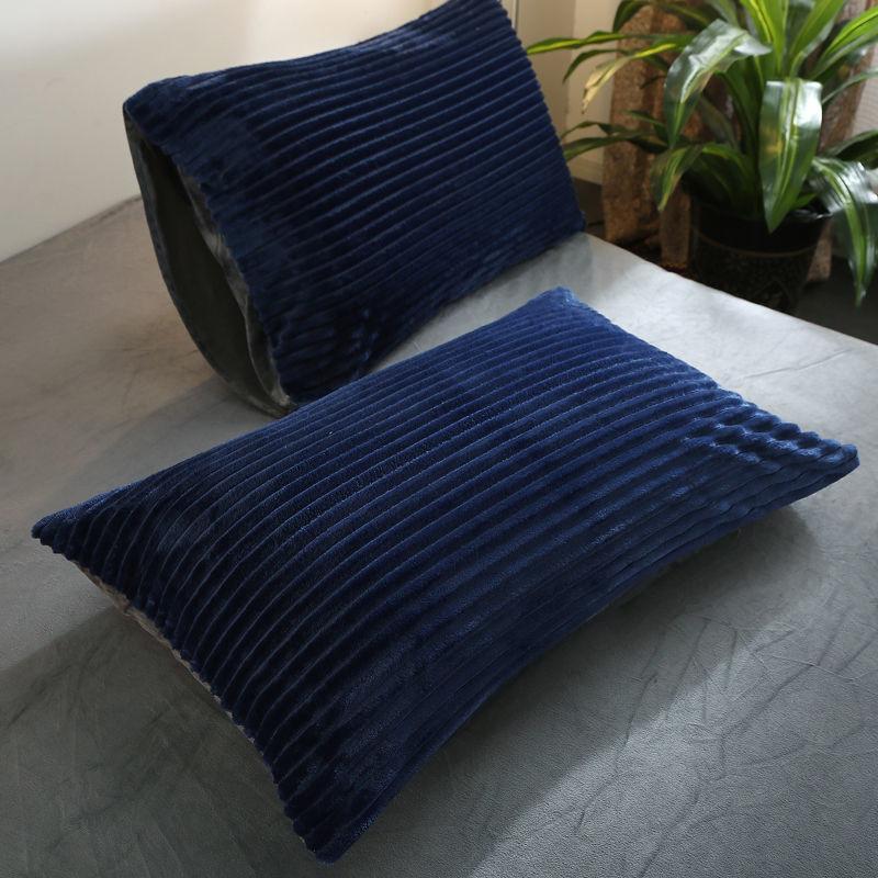 Double-sided Velvet Pocket Pillowcase Autumn and Winter Crystal Velvet Pillowcase Single Warm Pillowcase