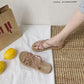 Flat Sandals Women Summer Wear All-match Two-wear Sandals and Slippers Women's One-word Buckle Simple Roman Shoes Light