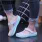 Summer Print Hole Shoes Women's Sandals Flat Jelly Shoes Beach Shoes Non-slip Slippers