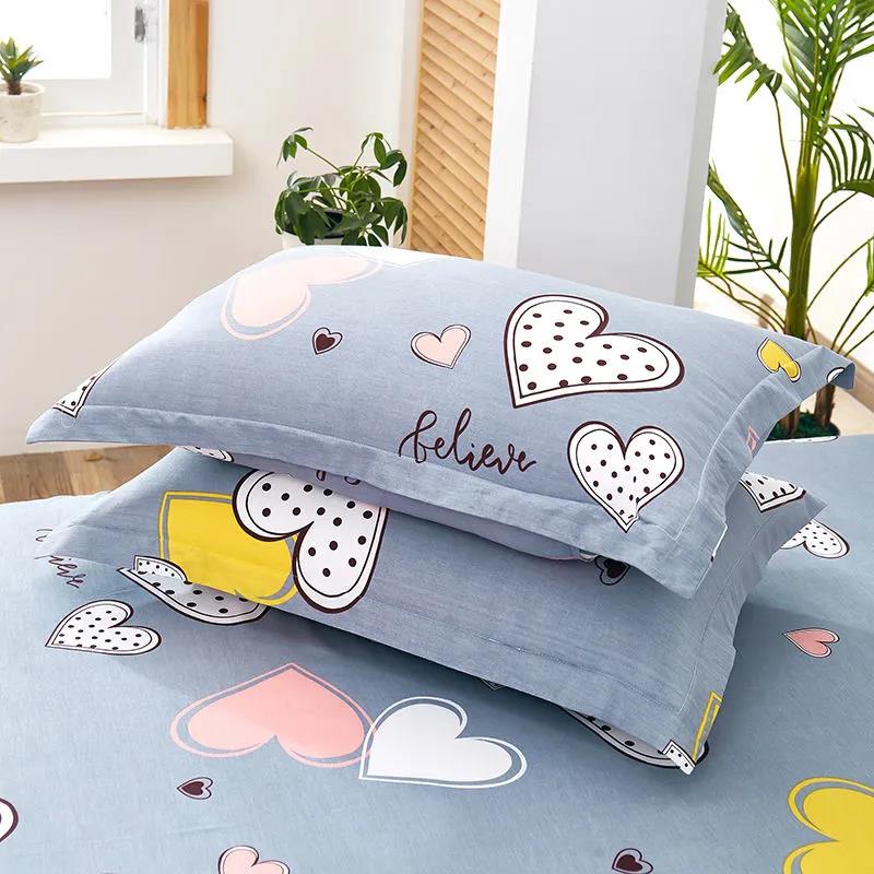 100% Cotton Print Pillowcase Plus Size Thickened Pillowcase Single Double Bedroom Bedding