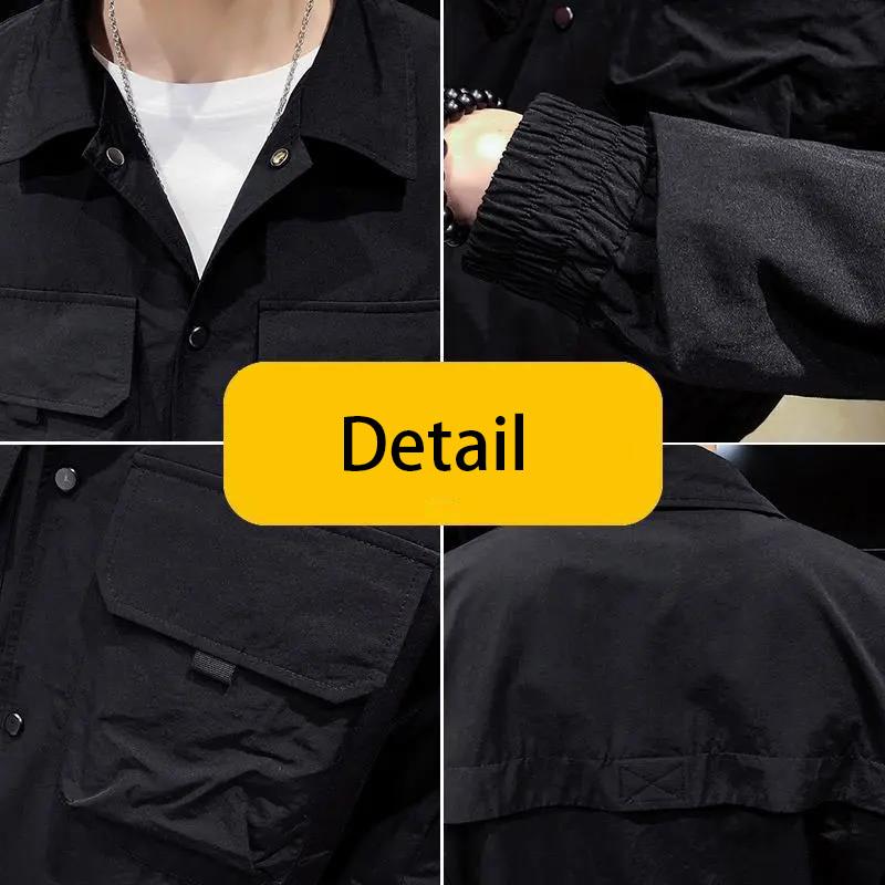 Men's Jacket Autumn Jacket Trend Boy Autumn Tooling Casual Handsome Jacket
