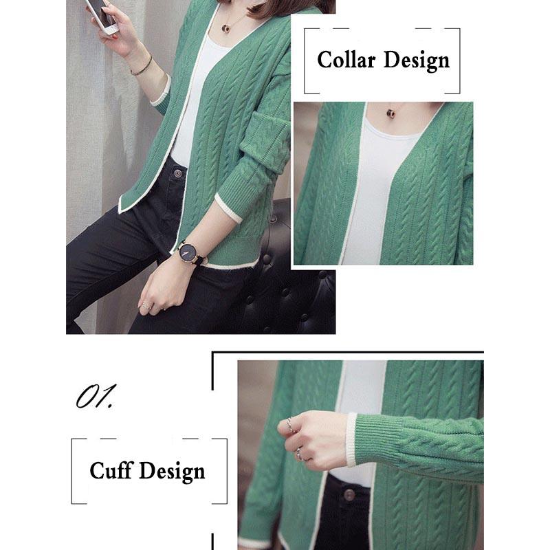 Cardigan Knitted Jacket Women's Spring and Autumn Tops Western Style Loose Sweater Outer Wear Trendy