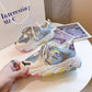 Women Platform Chunky Sneakers Lace-up Casual Vulcanize Shoes Luxury Designer Colorful Dad Sneakers