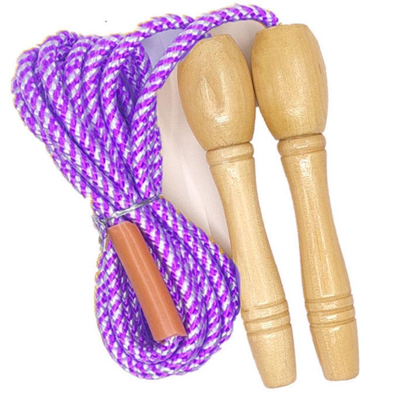 Weight Loss Fitness Skipping Female Sports Adult Students Children Exercise Cotton Rubber Rope Wooden Handle Unisex Skipping Rope
