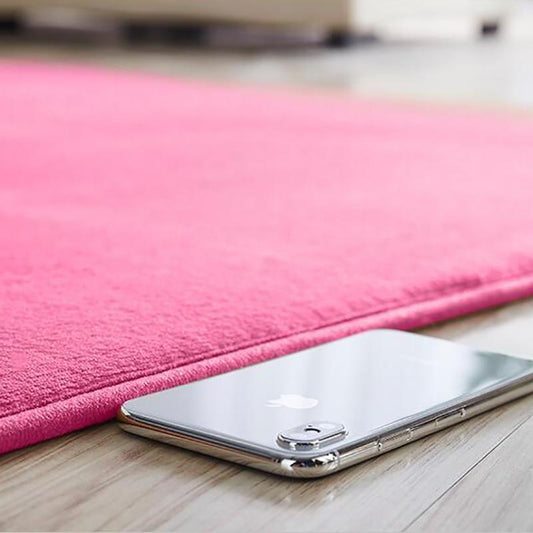 Modern Coral Velvet Carpet Simple Living Room Home Mat Bedroom Bedside Carpet