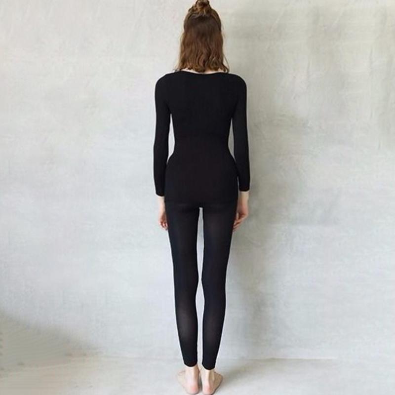 Women Long Sleeve Thermal Underwear Women Winter Tight Suit Sexy Pajamas Autumn Spring Windproof High Elasticity Slim Comfortable Breathable Versatile
