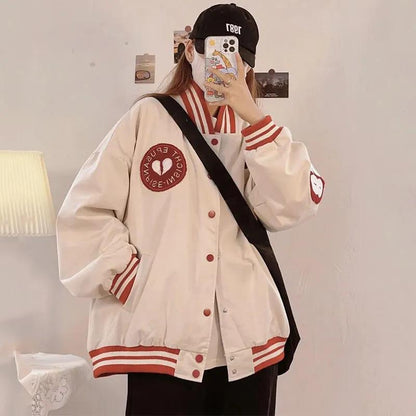 Harajuku-style Baseball Uniform Women's Spring and Autumn 2022 New Korean Version Vintage Retro American Loose Winter Coat