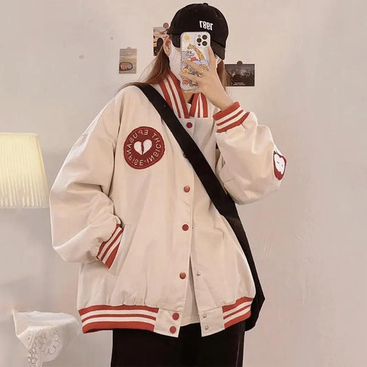 Harajuku-style Baseball Uniform Women's Spring and Autumn 2022 New Korean Version Vintage Retro American Loose Winter Coat