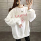 Cotton Sweater Women 2021 Spring and Autumn Round Neck Printing Long-sleeved Loose Top