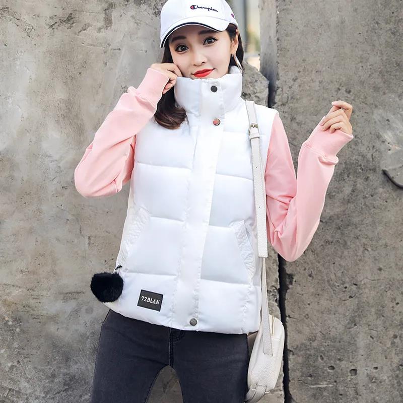 Autumn and Winter Models Short Cotton Vest Women Korean Version Was Thin Student Cotton Vest Jacket Vest
