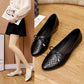 Women's Shoes Spring Flat Hollow Pumps Soft Leather Shoes Bow Low Heel Soft Sole