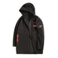 Autumn and Winter Hooded Coat Mid-length Plus Size Loose Windbreaker