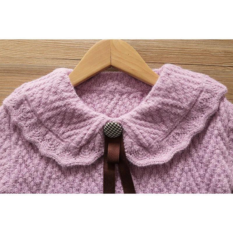 Girls' Sweater Autumn Winter Children's Pullover Sweater Foreign Baby Top Girls' Autumn Bottomed Shirt