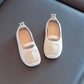 Kids Flat Shoes Children's Casual Sandals School Girls Princess Pu Leather Shoes Non-Slip Kids Retro  Soft Bottom Loafer