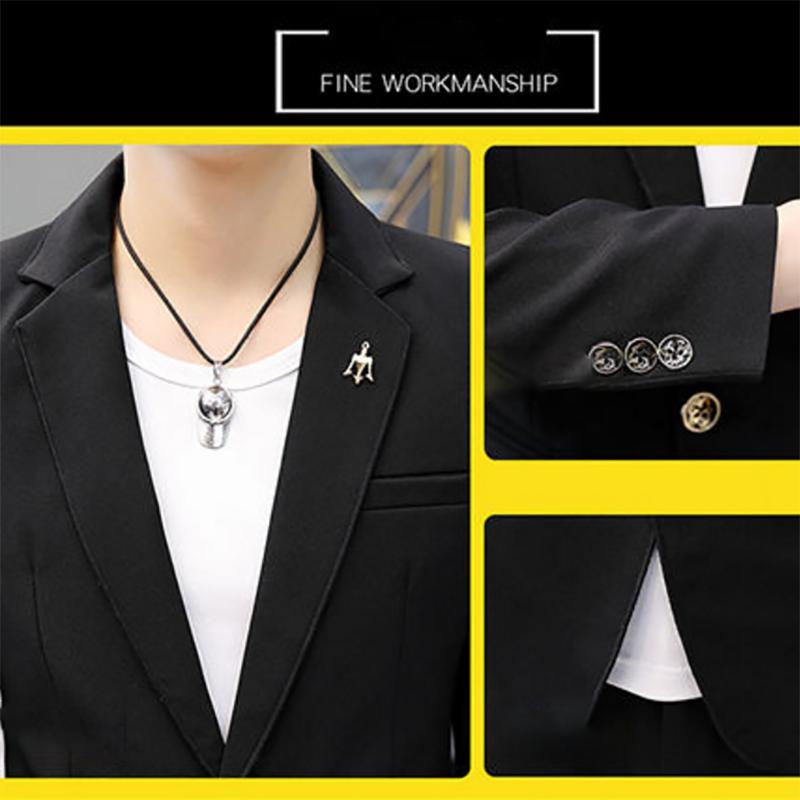 Men's Slim Fit Suits Teenagers Handsome Fashion Suits Casual Trend Suits