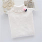 Girl Sweater Plus Velvet Thick Autumn and Winter Solid Color Set High Collar Long-sleeved Big Children's Knitting Shirt
