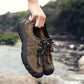 Plus Size 38-46 Men Outdoor Water Sneaker Non Slip Hiking Climbing Aqua Shoes Beach Barefoot Upstream Shoes Leather Seaside Shoes