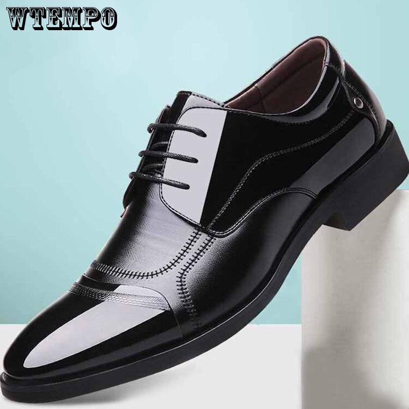 Flats Men Oxford Lace Up Pointed Toe Business Outdoors Flat Shoes