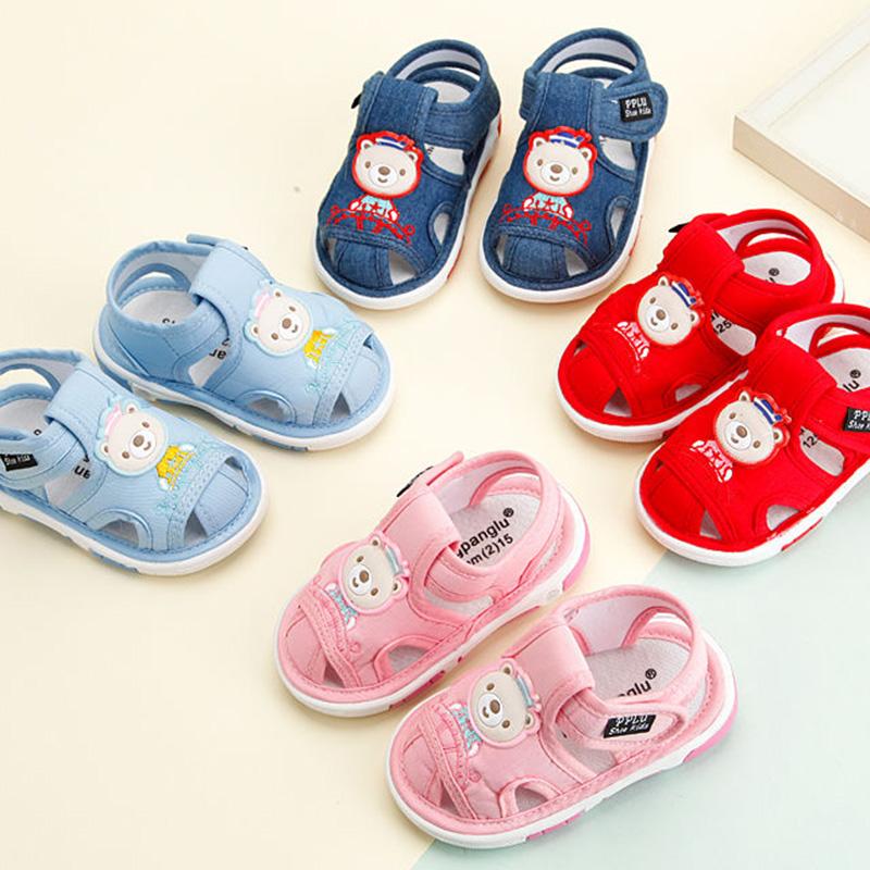 Baby Cloth Sandals Summer Boys and Babies Called Shoes Non-slip Soft-soled Toddler Shoes Female Baby Shoes