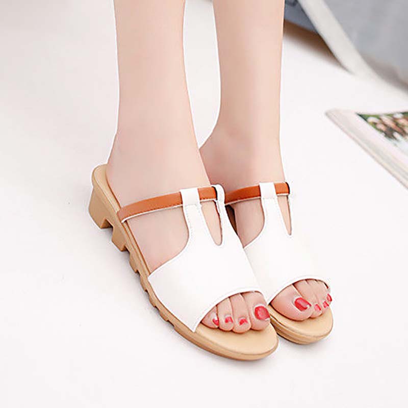Summer Women's Shoes Flip-flop Sandals and Slippers Women's Flat-soled Non-slip Student Shoes Korean Fashion Slope Heels Soft-soled Shoes