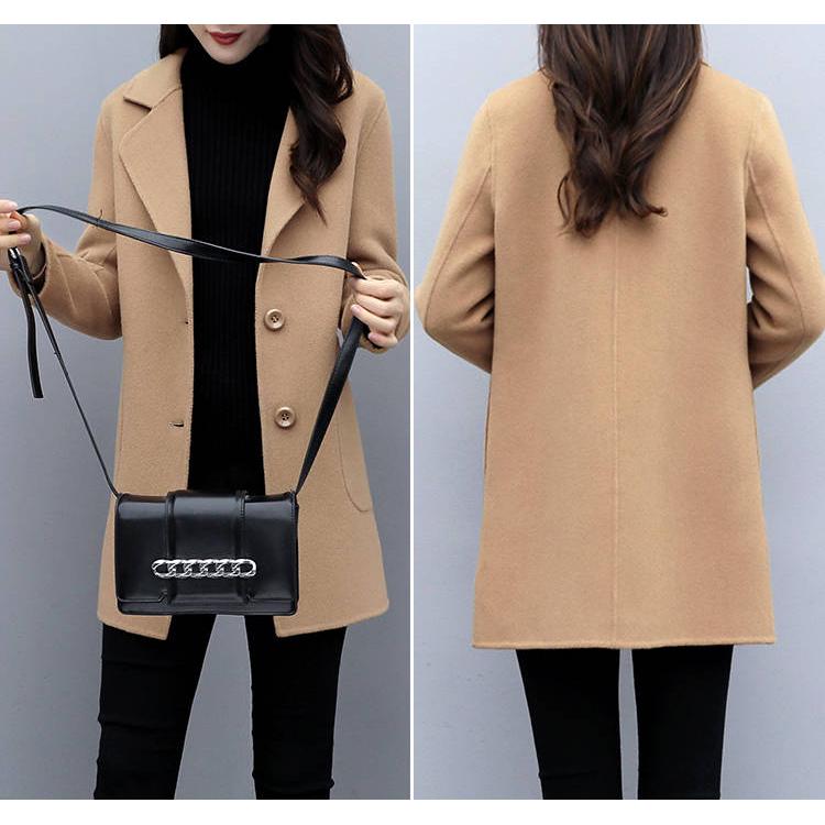 Woolen Coat Long Slim Blend Outerwear 2019 Women Overcoat Wool Coat Autumn Winter Jacket Clothes