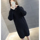 Half High Neck Mid-length Sweater Loose Thick Knit Bottoming Shirt Fashion Casual Dress