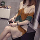 Mid-length Pullover Sweater Women All-mach Loose Large Size Thick Knitted Sweater dress Autumn Winter