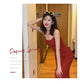 Simple Retro Sexy Suspender Skirt Spring Autumn Bottoming Dress Female Slim Slimming Buttocks Knitted Long Skirt