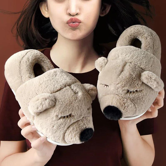 Autumn and Winter Indoor Cotton Slippers Bag and Non-slip Flat Shoes Essential for Home Leisure and Entertainment