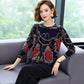 Women Printed Sweater Long Sleeve O-Neck Knitted Pullover Sweater Fashion Loose Jumper Tops Plus Size Knitwear Outwear