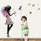 Color butterfly dream princess children kindergarten decorative wall sticker flying girls with wings