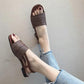 Flat Sandals Women's Summer Korean Fashion Straw Braided Buckle Open Toe Sandals All-match Student Sandals