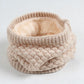 Autumn and Winter Hedging Knitted Bib Warmth for Men and Women All-match Wool Scarf Windproof Plus Velvet Thickening Cervical Collar