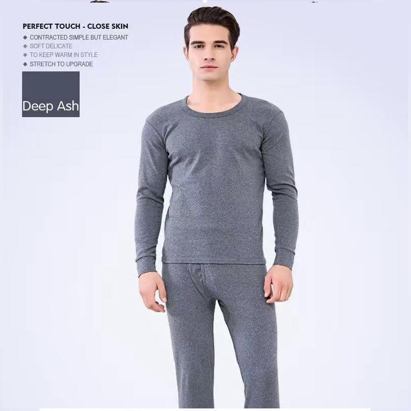 Men's Plus Velvet Thick Thermal Underwear Suit Autumn Clothes Long Trousers Youth Plush Sweater Plus Size Winter