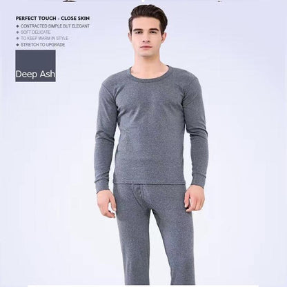 Men's Plus Velvet Thick Thermal Underwear Suit Autumn Clothes Long Trousers Youth Plush Sweater Plus Size Winter