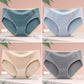 4 Pairs of Women's Cotton Antibacterial Mid-waist Underwear Women's Breathable Seamless Underwear Student Korean Version Plus Size Briefs