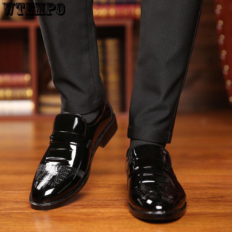 Men Leather Shoes Black Shoes Handmade Comfortable Formal Dress Men Flats