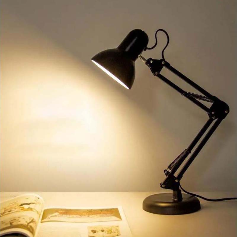Long-arm LED Desk Lamp Work Eye Protection Drawing Plug-in Folding Telescopic Desk Lamp