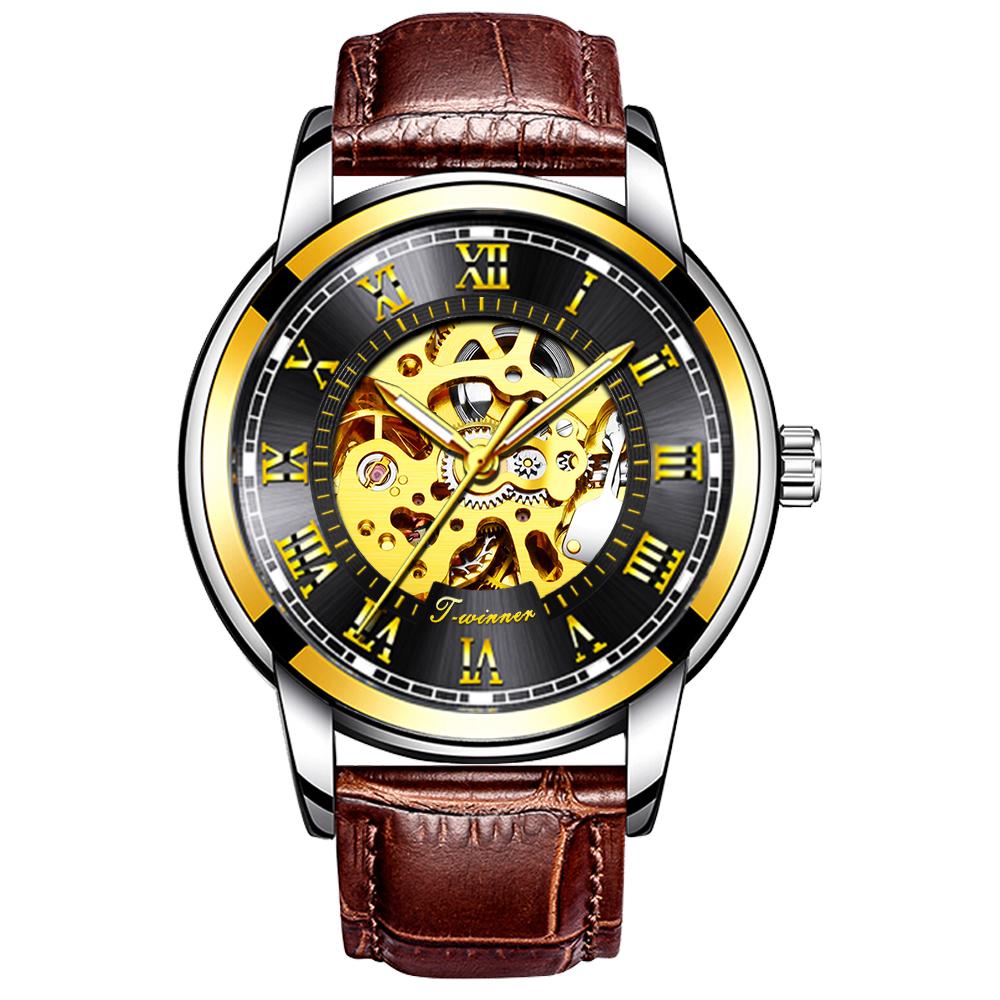 Fashion Mens Watches Luxury Steel Band Mechanical Wristwatch Waterproof Automatic Watch for Men