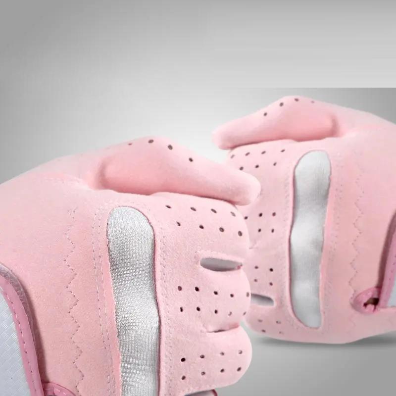 Golf Gloves Imported Super Slim Cloth Suede Breathable Wear-resistant Ladies Two-handed Sports Gloves