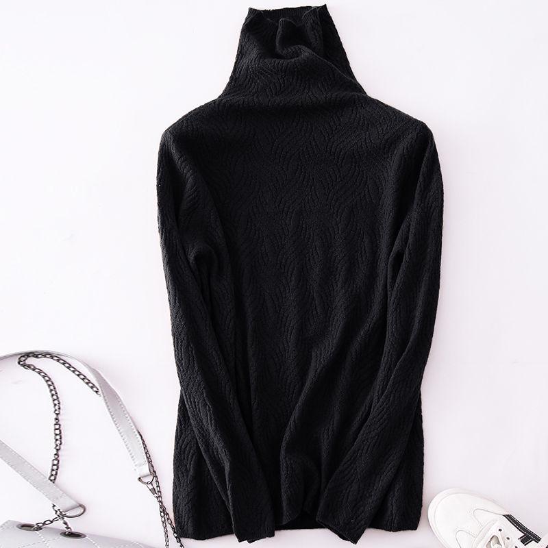 Pofulove Women's Cardigan High-necked Pullover Short Knitted Cashmere Sweaters Loose Autumn Winter