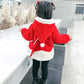 Girls' Winter Warm Jacket Thick Plus Fleece Sweater Children's Winter Windproof Hooded Top