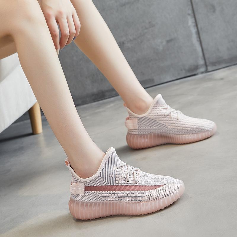 Lightweight Soft Sole Breathable Casual Sports Coconut Shoes Summer Flying Knit Sneakers Korean Wear-resistant Shoes