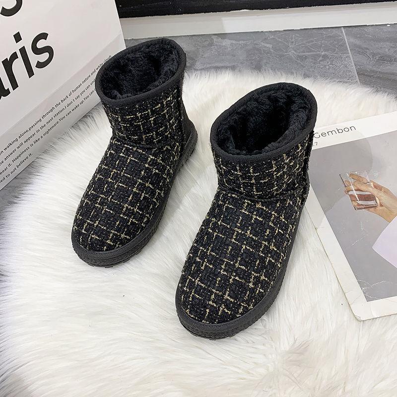 Anti-ski Boots Women Winter Plus Velvet Thick Warm Cotton Shoes Short Short Boots Women