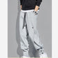 Solid Color Casual Sports Pants Men's Loose Beam Feet Handsome Button Sports Trousers Buttoned All-match Harem Overalls